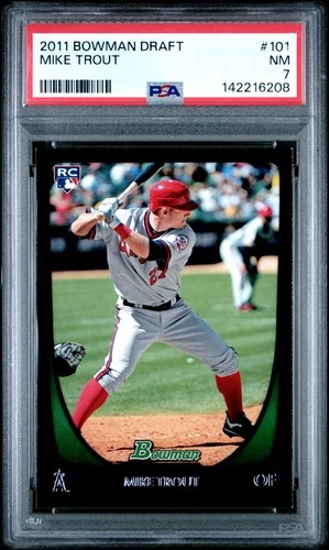 2011 Bowman Draft Picks & Prospects - Mike Trout #101 (RC) PSA 7