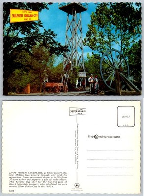 Silver Dollar City MO Shot Tower Lead Mine Vintage Chrome Postcard