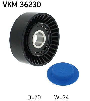 Lower Left SKF VKM 36230 Deflection/Guide Pulley, V-ribbed belt for VOLVO