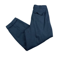 VTG Gianni Versace Men’s Wool Twill Pleated Mobster Pants Gray • Italy • 32x26