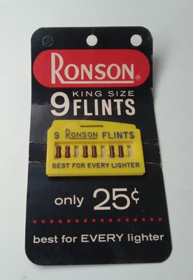 Vintage Ronson NOS 25 Cents pkg of  King Size Lighter Flints
