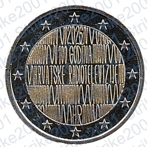 NEW!!! 2 EURO COMMEMORATIVE CROATIA 2026 FDC CROATIAN RADIO NEW!!!