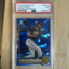 2022 Bowman Chrome Sapphire James Wood 1st Bowman #BCP-101 PSA 9