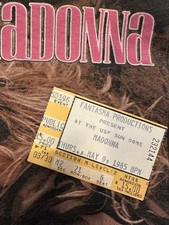 Madonna Virgin Tour 1985 Vintage sleeveless T-shirt and Ticket Stub