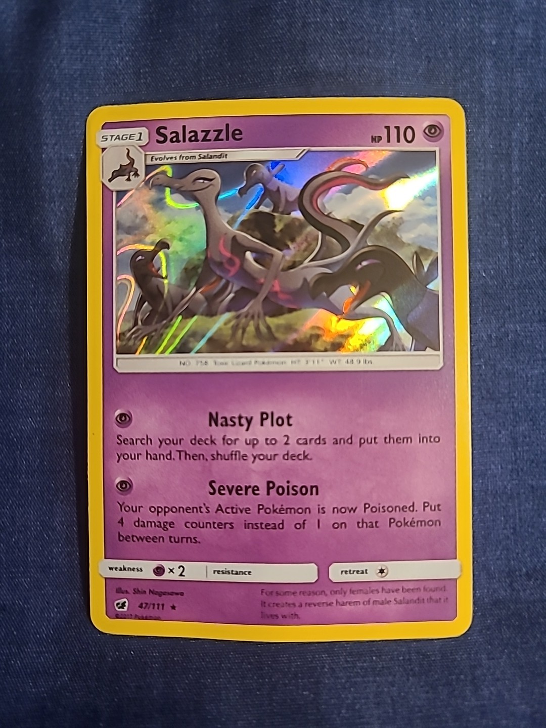 Pokemon TCG Salazzle 47/111 Sm-Crimson Invasion Holo