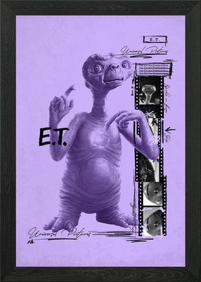 Purlple E.T. Framed Wall Art Poster Canvas Print Picture