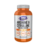 Now Foods Arginine 500Mg And Citrulline 250Mg (240 Vcaps) (129,11 Eur/Kg)