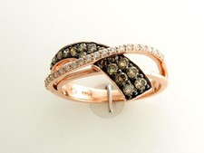 Le Vian 14K Rose Gold Cocktail Ring 0.64 cts Chocolate Vanilla Diamonds - Size 7
