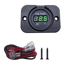 Car Battery Voltage Meter 12V 24V DC Waterproof LED Digital Monitor Gauge