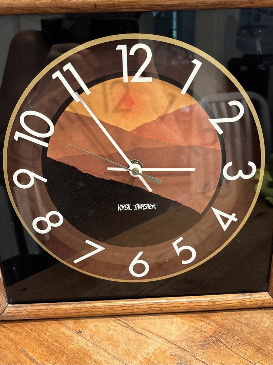 1965 Virgil Thrasher Wall Clock LUCID LINES Hoursakes Retro Sunset