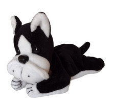 Floppy Bulldog Boxer Dog Plush Stuffed Black Beanbag Buddy GMA Hound Lovey 8"
