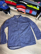 Vintage 80s French Work Jacket WORKER Blue Men Size 54 Rare