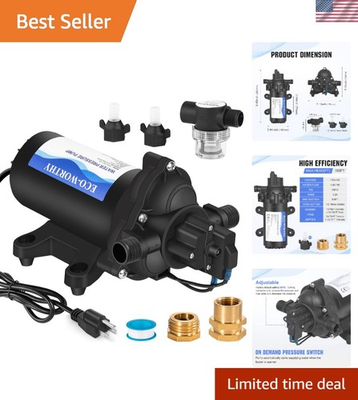 #ad Efficient 33 Series 4GPM Diaphragm Pump Perfect for RVs amp; Irrigation Needs $138.39