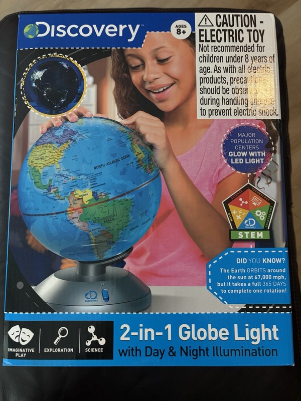 Discovery 2 in 1 Light Up Globe Light w/ Day & Night Illumination *NEW*
