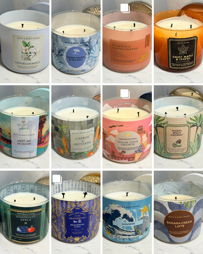 USED Bath & Body Works 3-Wick Candle - Select Your Scent