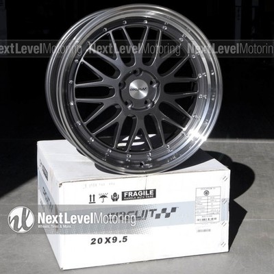 CIRCUIT CP30 20x8.5 20x9.5 5x114.3 Gun Metal Staggered Wheels Fits Nissan 350Z