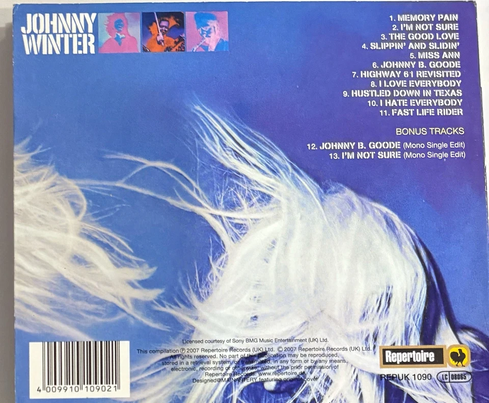 JOHNNY WINTER - Second Winter Expanded CD Digipak 2007 Repertoire Exc Cond! - Image 2 of 2