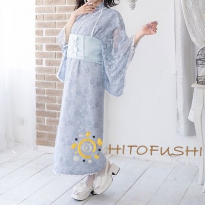 Dear My Love Lace Yukata Set Light Blue L Size Summer Japanese