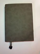 Leather Notebook Journal  Classic  Professional Design. Color Gray Free Shipping