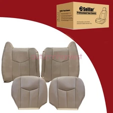 Fits 2003-2006 Chevy Silverado Seat Cover Tan 522 Driver Passenger Bottom-Top