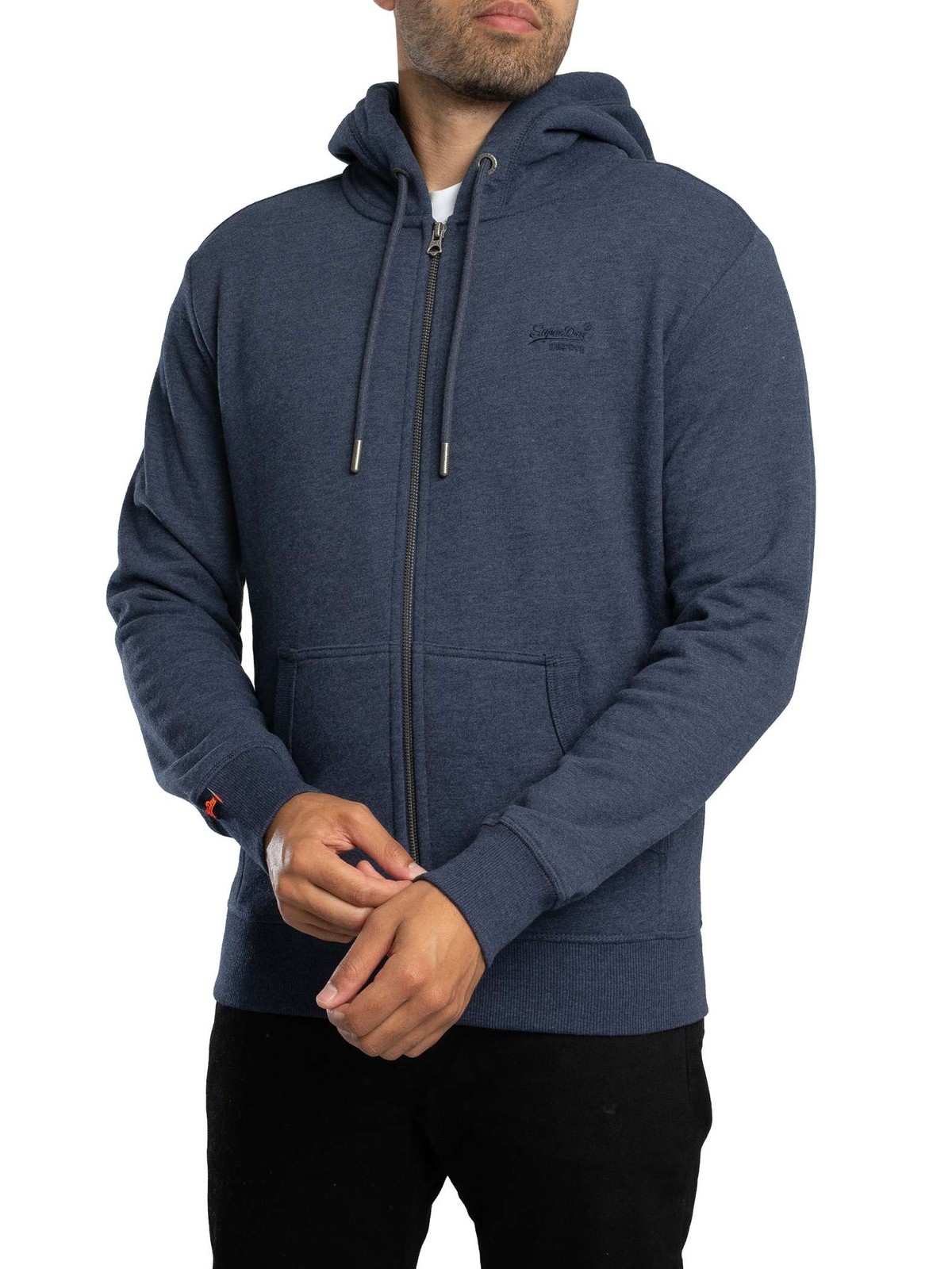 Superdry Mens Essential Logo Zip Hoodie Blue 14290₽