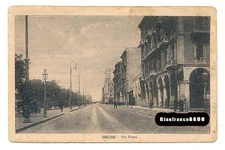 Sardinia Landscape Postcard Cagliari Via Roma Travelled Year 1922