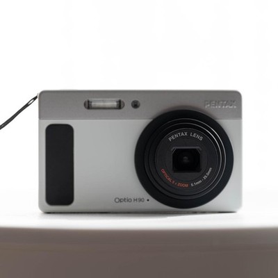 PENTAX Optio H90 Compact Digital Camera White Silver 12MP Tested