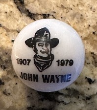 Vintage JOHN WAYNE Marble Black White Collectible Marble
