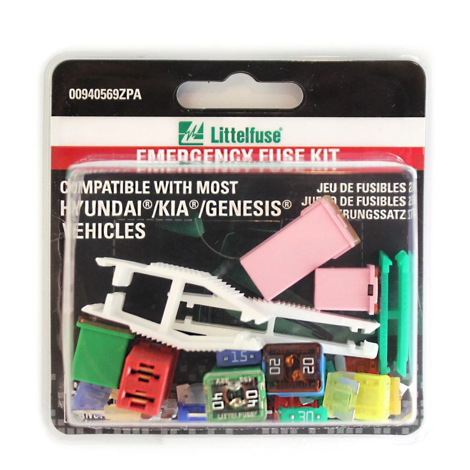 Kit de fusíveis de emergência Littelfuse 00940569ZPA Hyundai Genesis MINI JCASE MICRO2 ajuste - Imagem 2 de 4