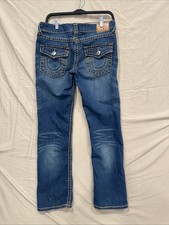 True Religion Jeans Womens 29 Joey Big T Contrast Stitch Bootcut Usa Vintage Y2K