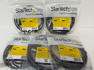 STARTECH.COM DVIMM6 DVI CABLE 6 FT DVI-D LCD FLAT PANEL MONITOR CABLE M/M LOT 5