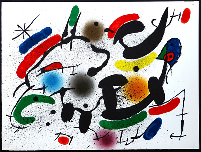 JUAN MIRÓ  " Litografia VI "  Mourlot 862,  Original  Farblithographie