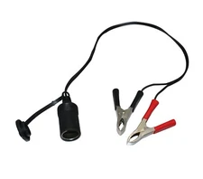 Car Cigarette Lighter Socket To Battery Cord Cable Adapter With Clips Cs-06