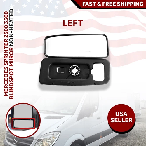 Mercedes Sprinter Mirror Lower Glass Blind Spot Left Driver Side 2007-2017