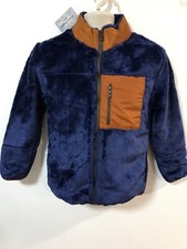 Tommy Bahama Big Boy's Size XL Midnight Navy Sherpa Zip Up Jacket NWT