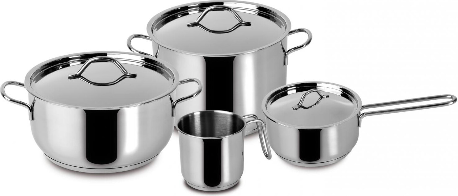 Batteria Pentole Lagostina Every 7 Pezzi Acciaio Inox Induzione - Offerta