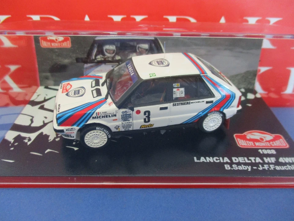 Die cast 1/43 Modellino Auto Lancia Delta HF 4WD Rally Monte Carlo 1988 B. Saby - Immagine 4 di 4
