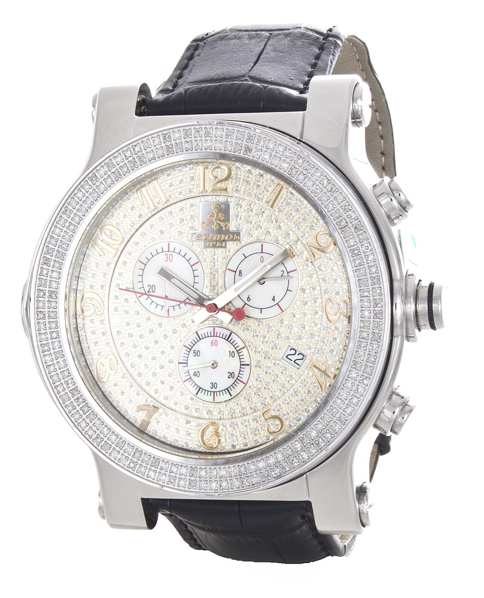 Techno JPM Men's Diamond Chronograph Watch 826JA | eBay