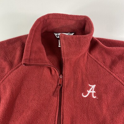 Columbia Jacket Womens Large Red Alabama Full Zip Football Fleece Sweater Ladies