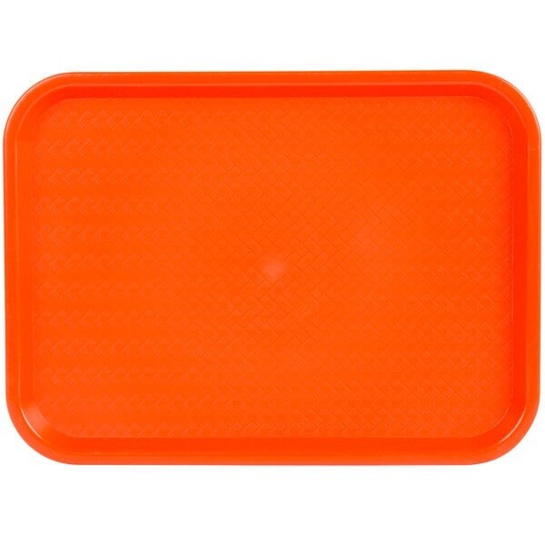 (12) MIDWEST Orange Plastic Instrument Trays 10.5X15" Zirco Microban-SHIPS FREE