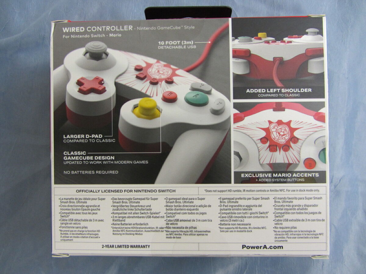 PowerA WIRED Controller Nintendo Switch Super Mario GameCube