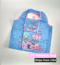 Little Twin Stars Folding Shopping Bag Grocery Tote Bag (CA, USA) SANRIO