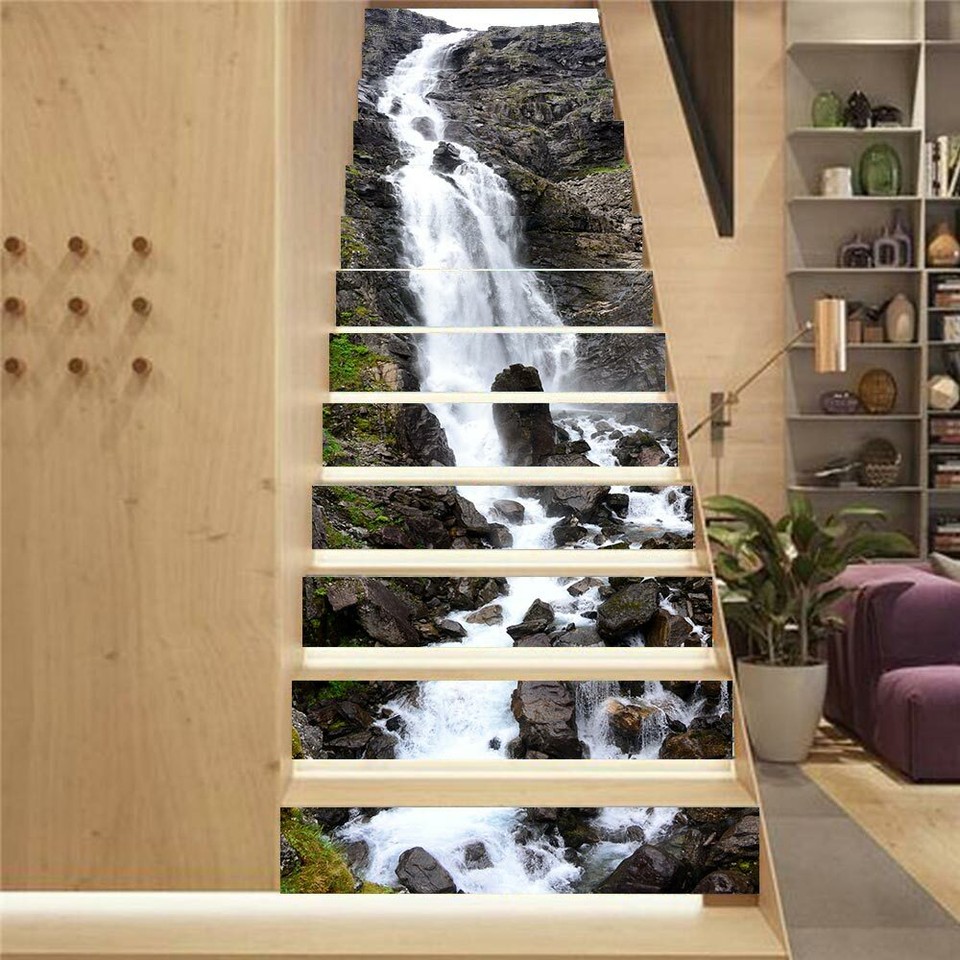 1Set 3D Scenic Self-adhesive Stair Riser Staircase... – Grandado
