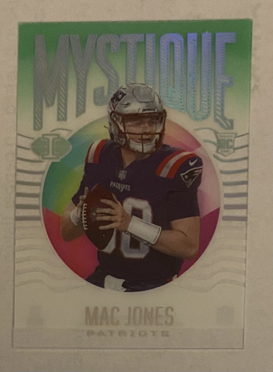 2021 Panini Illusions Mystique Emerald Mac Jones RC #MY-6 New England Patriots