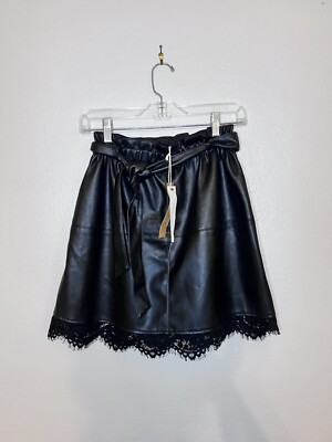 NWT - Mustard Seed By Anthropologie - Pleather Skirt - Size S