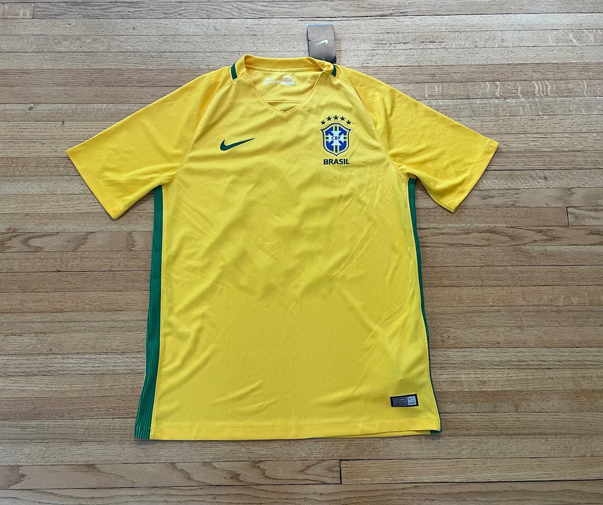 Brazil Nike Dri-Fit Soccer 2016 World Cup Promo Coca Cola Jersey