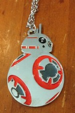 NEW LARGE Silver Plated Star Wars The Force Awakens BB8 Robot Necklace