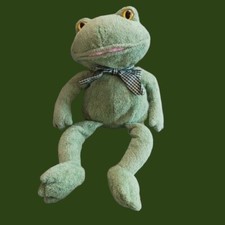 Animal alley frog seated ginham bow "7"