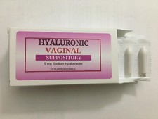 Hyaluronic Vaginal Suppositories - 15 Count, NO Cocoa Butter