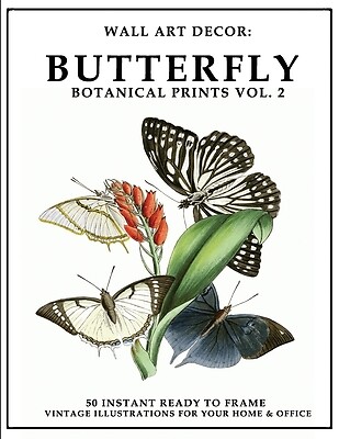 Botanical Butterfly Wall Art Prints Vol 2 - 50 Ready-to-Frame Digital Images-image